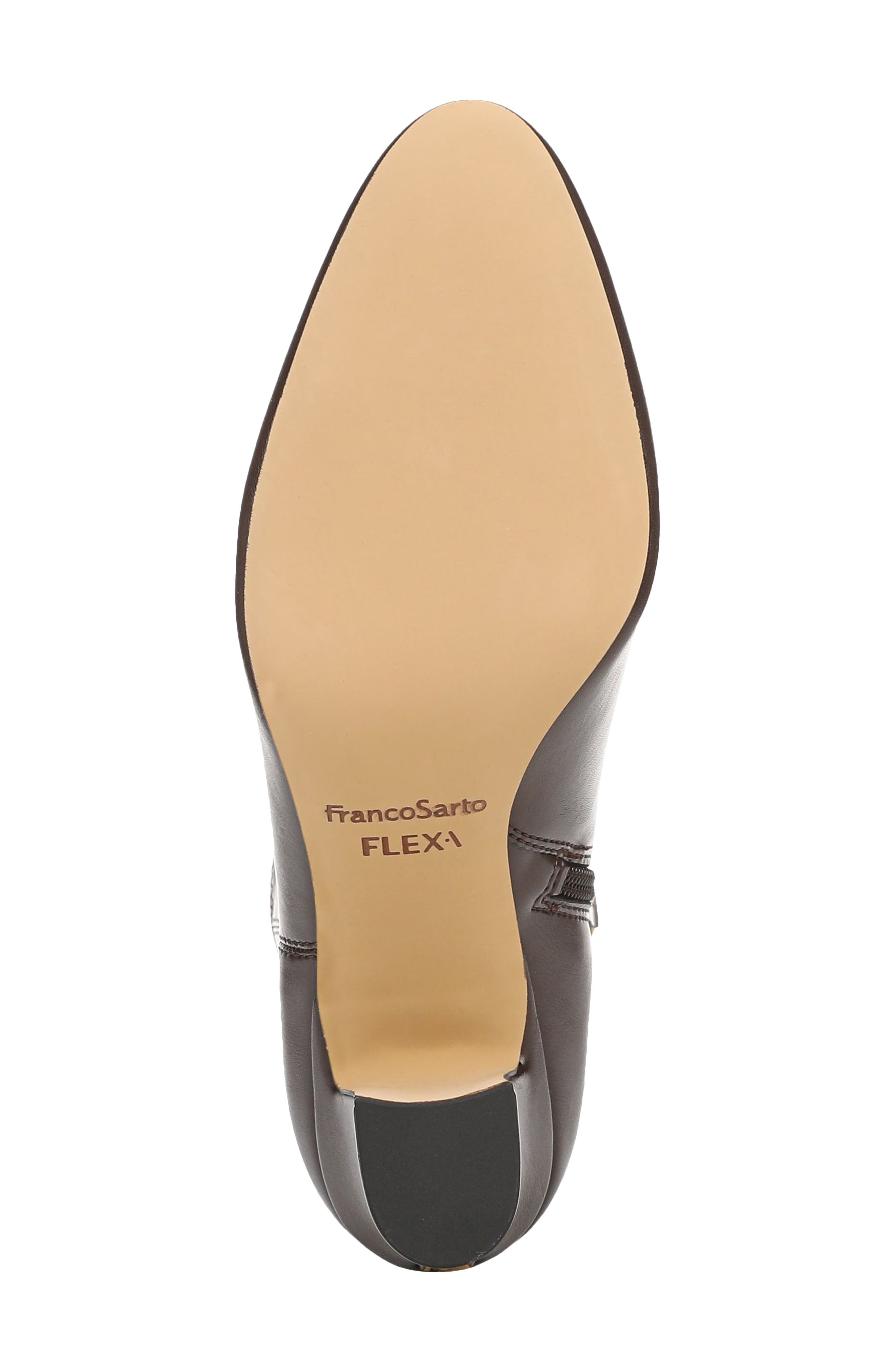 Flexa Jael Demi Block Heel Bootie, Alternate, color, DARK BROWN