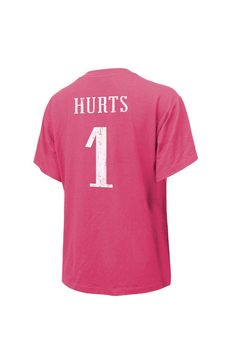 Majestic Threads Women's Majestic Threads Jalen Hurts Pink Philadelphia Eagles Name & Number T-Shirt, Alternate, color, Pink