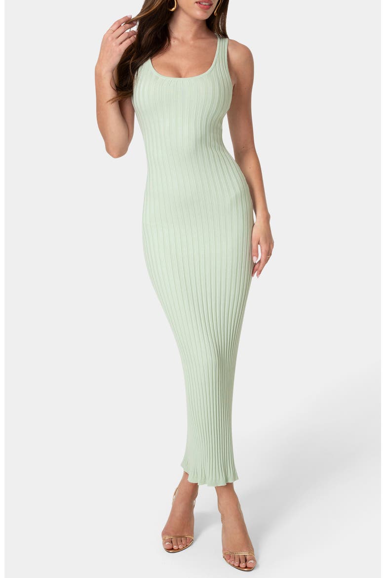 Sleeveless Ribbed Maxi Dress, Main, color, SEAFOAM