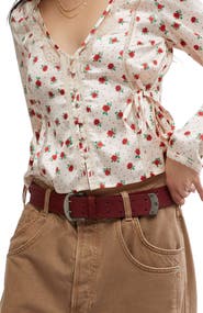 Free People WTF Double Cross Leather Belt