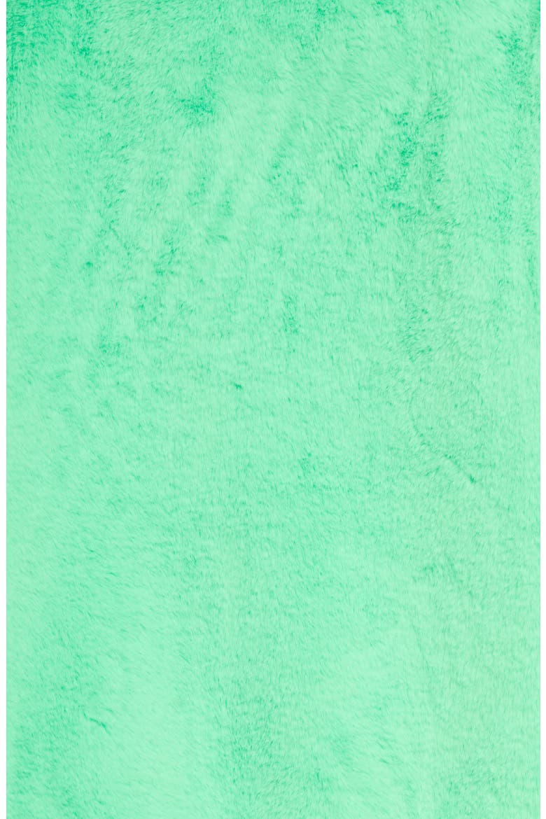 Sportswear Faux Fur Jacket, Alternate, color, POISON GREEN/ BLACK