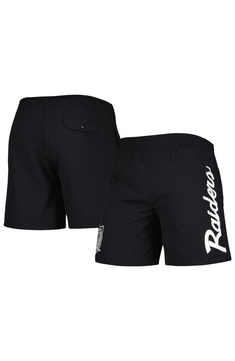 Mitchell & Ness Men's Mitchell & Ness Black Las Vegas Raiders Team Essentials Nylon Shorts, Alternate, color, 