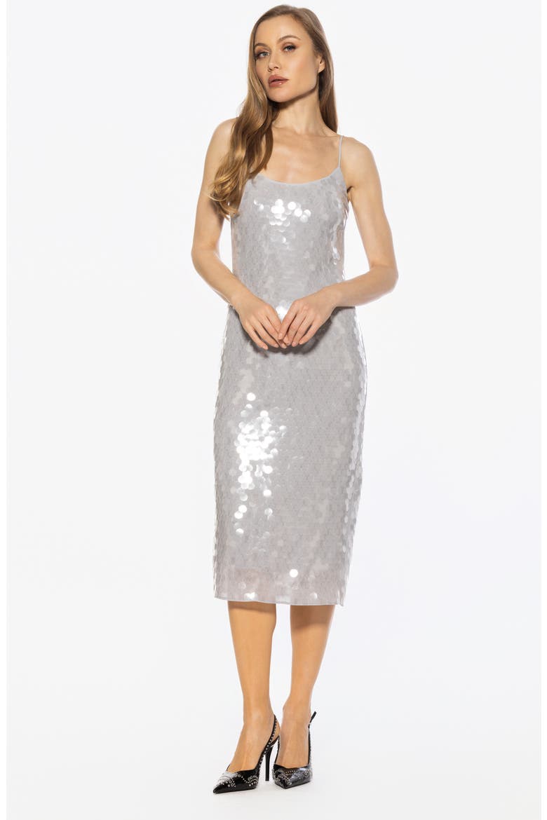 Reese Sequin Sleeveless Dress, Alternate, color, GREY