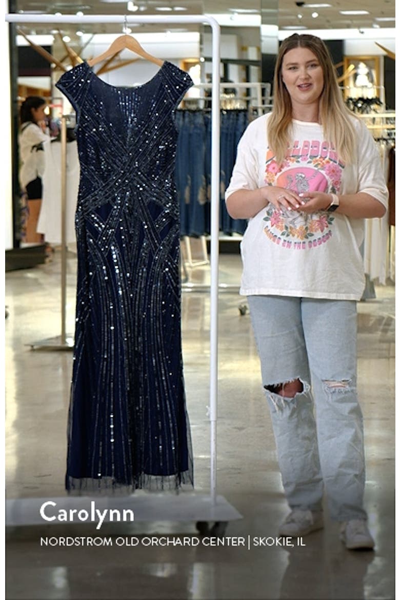Embellished Cap Sleeve Gown video
