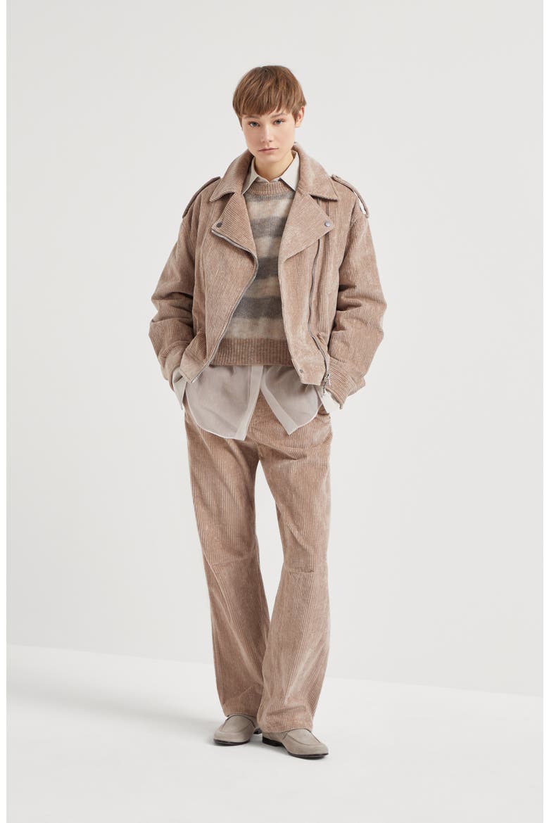 Soft Curved trousers, Alternate, color, Brown
