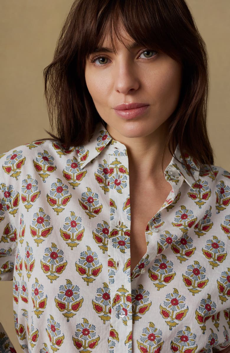Faherty Suki Floral Button-Up Shirt, Alternate, color, Antique Bouquet