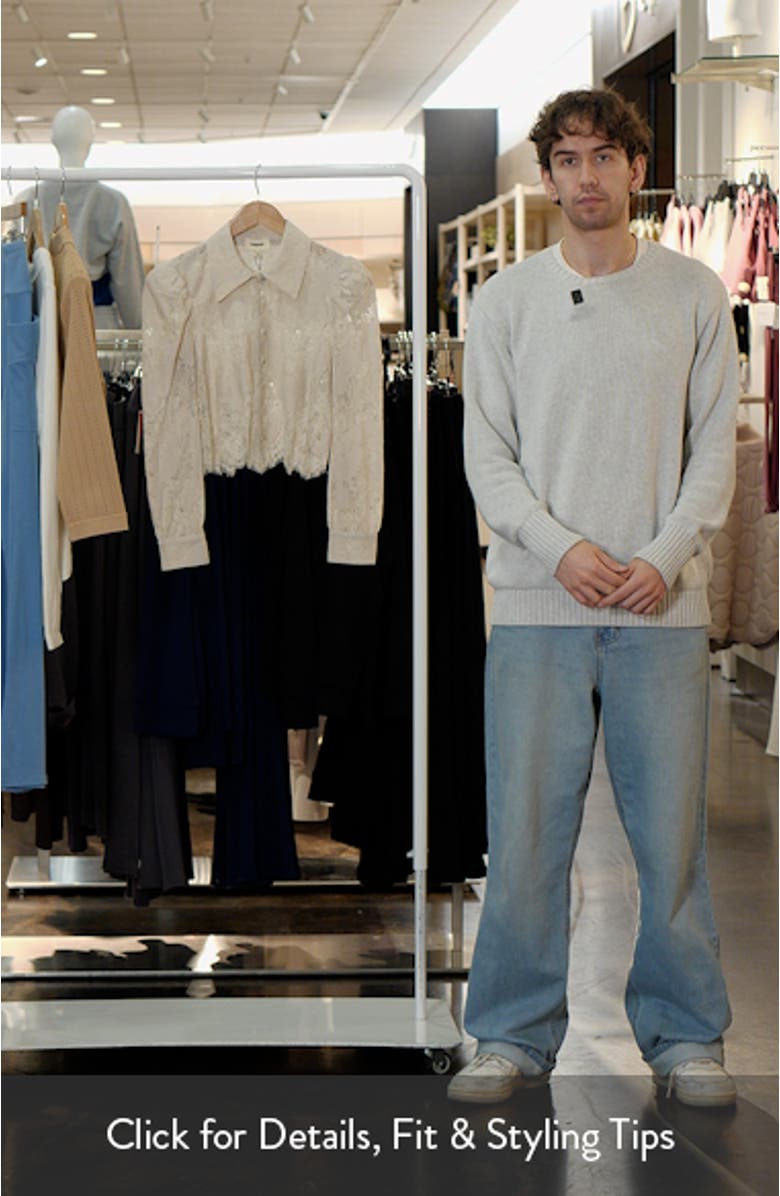 Anita Lace Crop Button-Up Shirt, sales video thumbnail