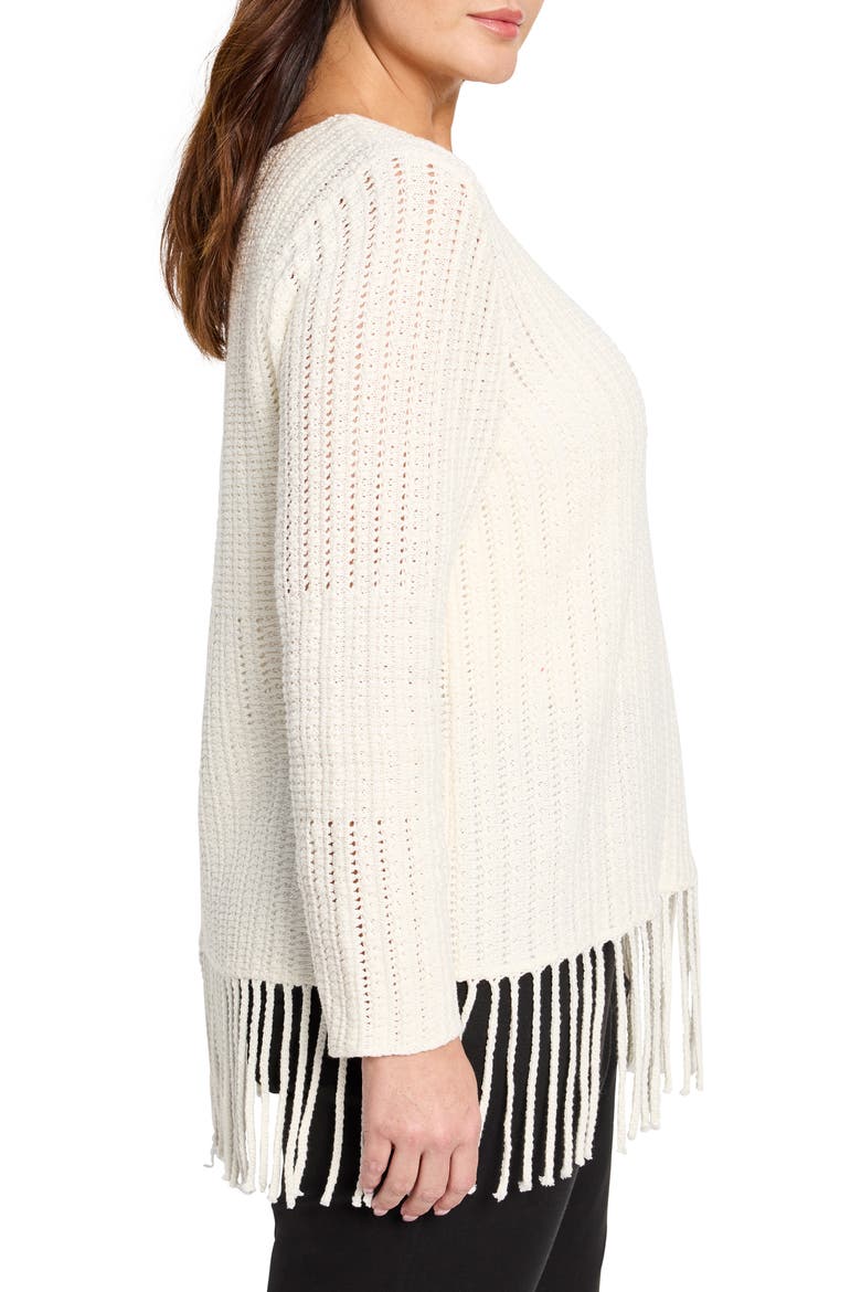 Beach Walk Open Stitch Fringe Sweater, Alternate, color, CLASSIC CREAM