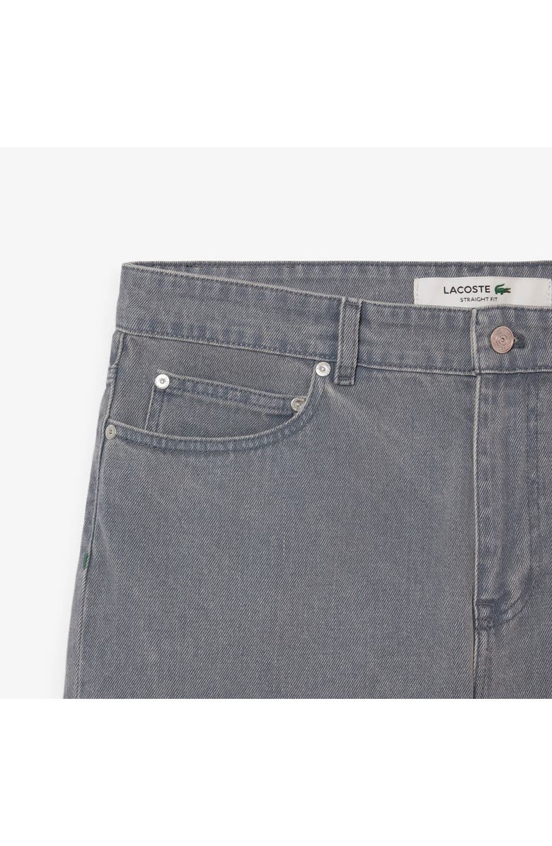 Lacoste Straight Leg Denim Shorts, Alternate, color, Washed Calcaire