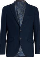 Etro Roma Navy Textured Cotton Knit Blazer
