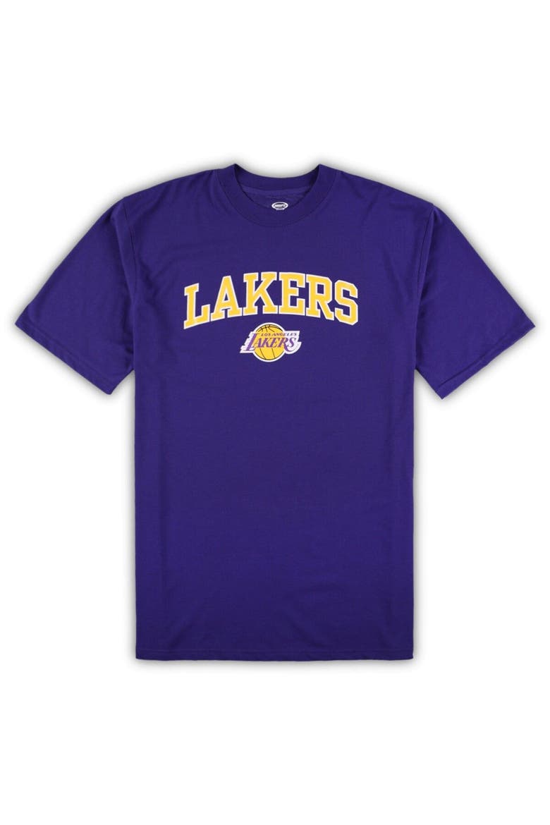 Men's Concepts Sport Purple/Heather Gray Los Angeles Lakers Big & Tall T-Shirt and Pajama Pants Sleep Set, Alternate, color, Purple
