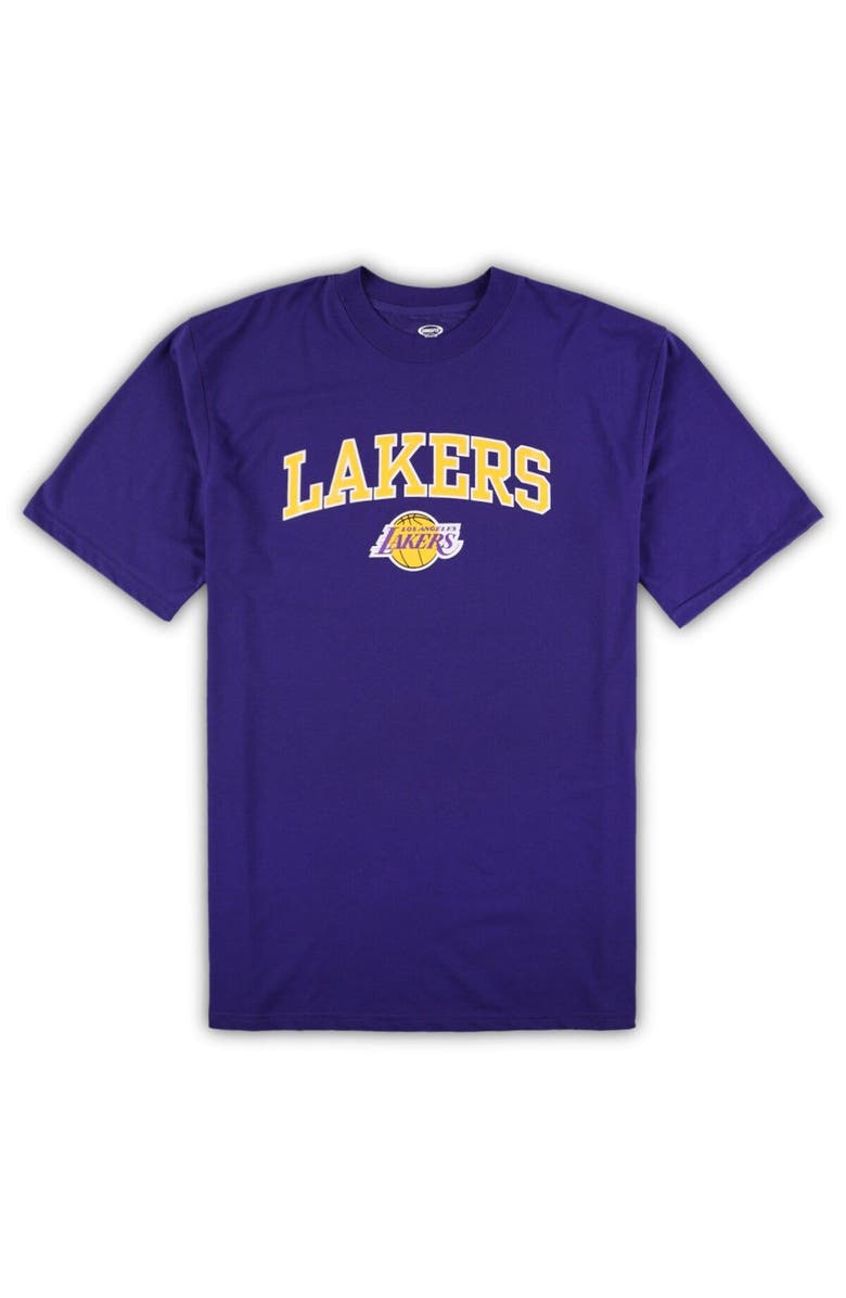 CONCEPTS SPORT Men's Concepts Sport Purple/Heather Gray Los Angeles Lakers Big & Tall T-Shirt and Pajama Pants Sleep Set, Alternate, color,