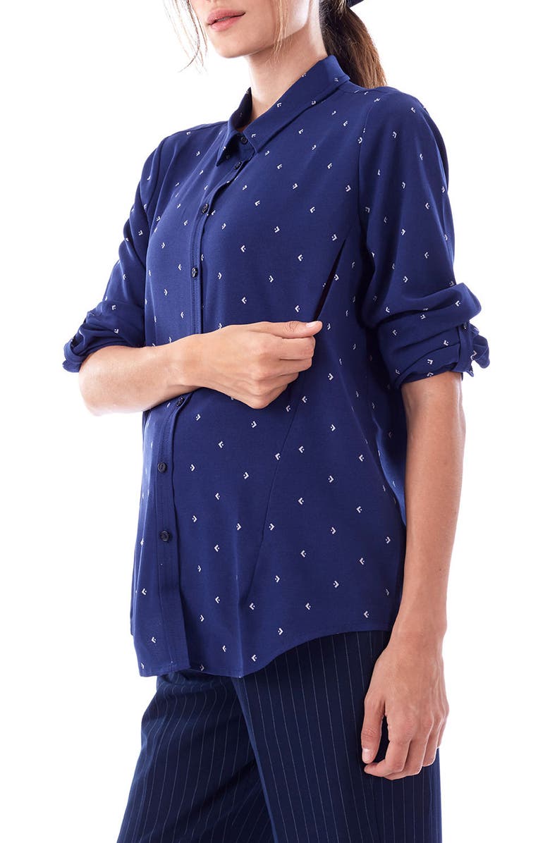 Loyal Hana Riley Maternity/Nursing Blouse, Alternate, color, 