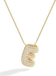 Mint & Lily Pave Bubble Initial Necklace