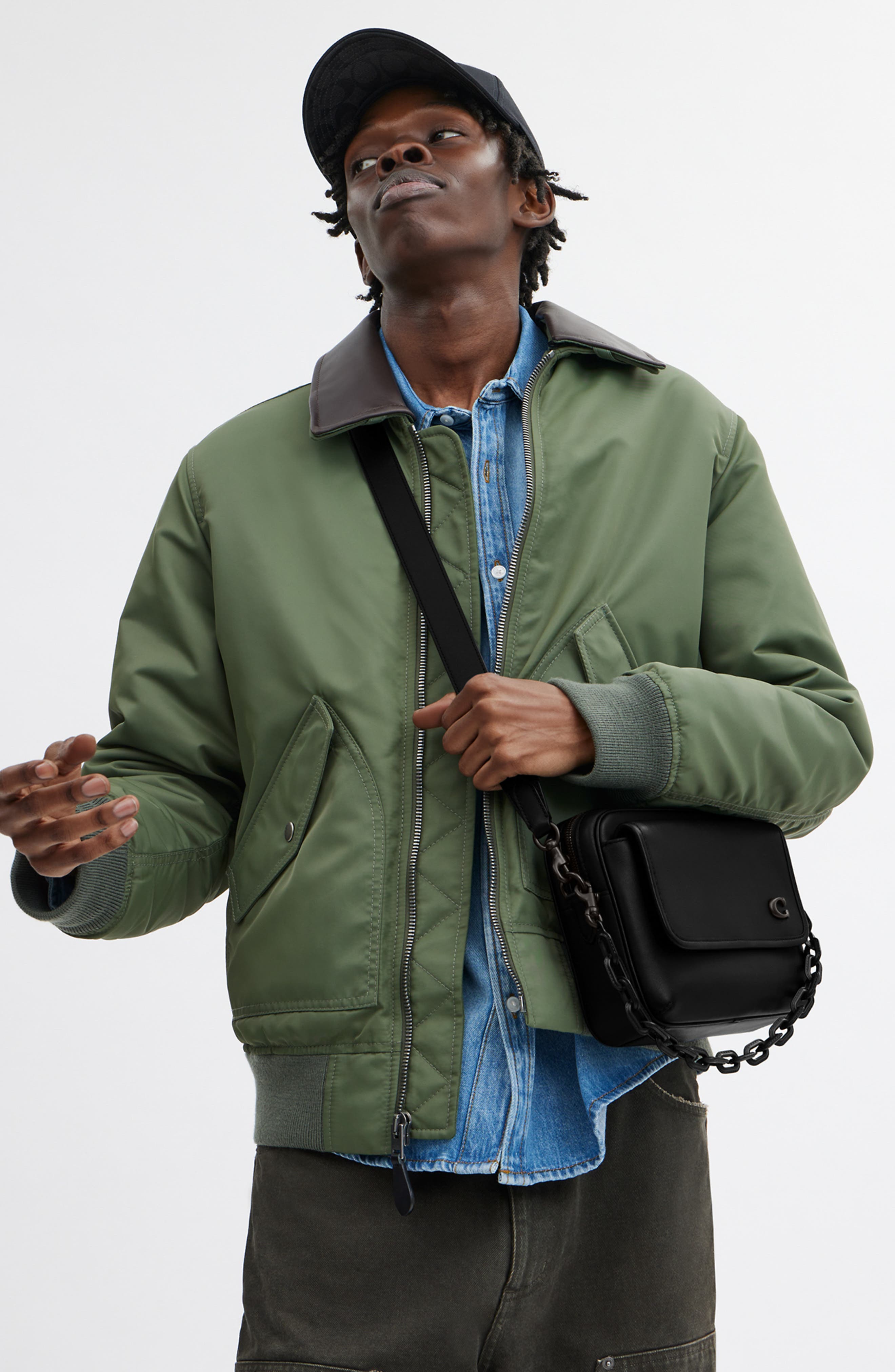 COACH Leather Crossbody Bag, Alternate, color, 