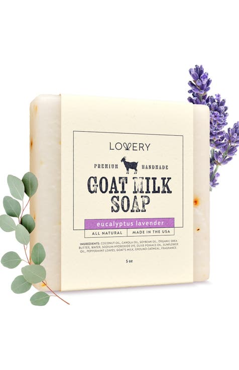 Handmade Goat Milk Soap Made in USA - Eucalyptus Lavender - Single