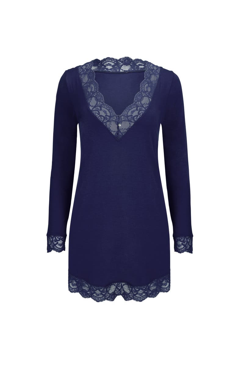 Adore Me Hasina Sleepshirt, Alternate, color, Dark Blue