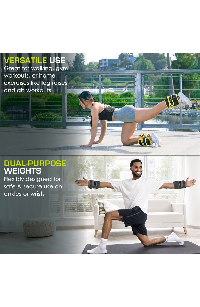 ProsourceFit Adjustable Ankle Weights, Alternate, color, 5 Lb