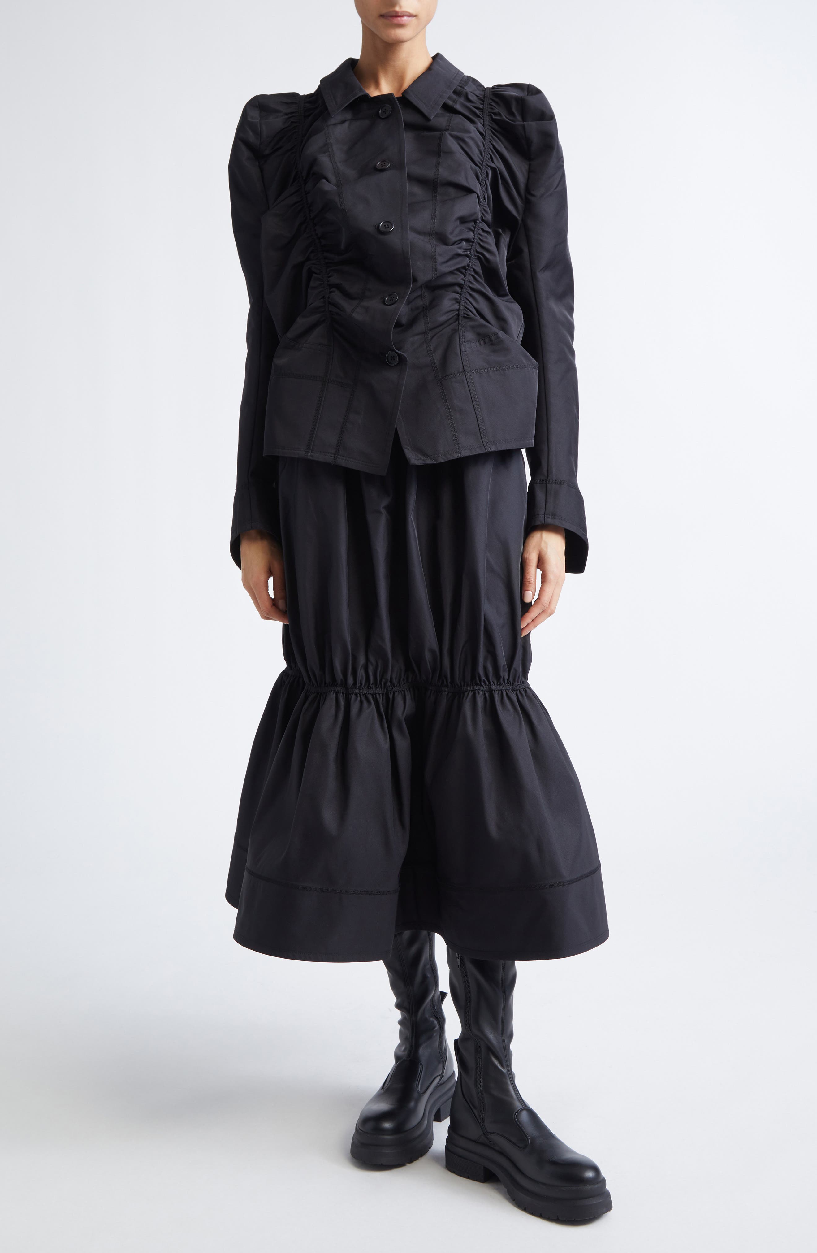 Ruched Taffeta Jacket - image 2