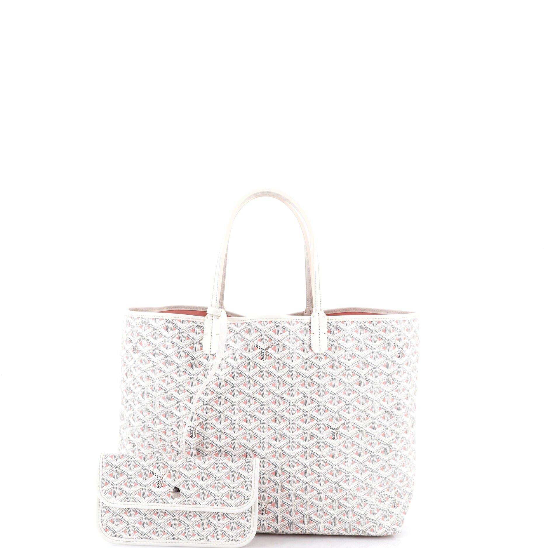 Pre-Owned Goyard Saint Louis Tote Claire Voie Coated Canvas PM, Alternate, color, White