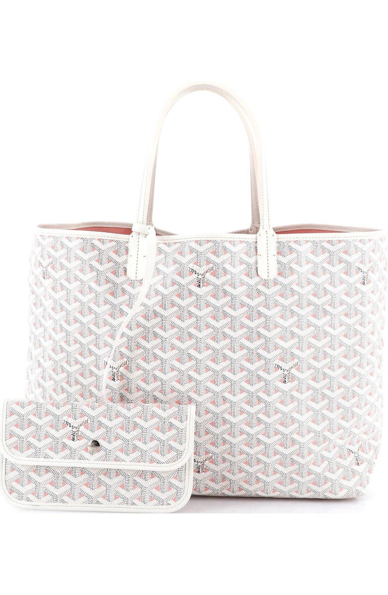 Pre-Owned Goyard Saint Louis Tote Claire Voie Coated Canvas PM, Alternate, color, White