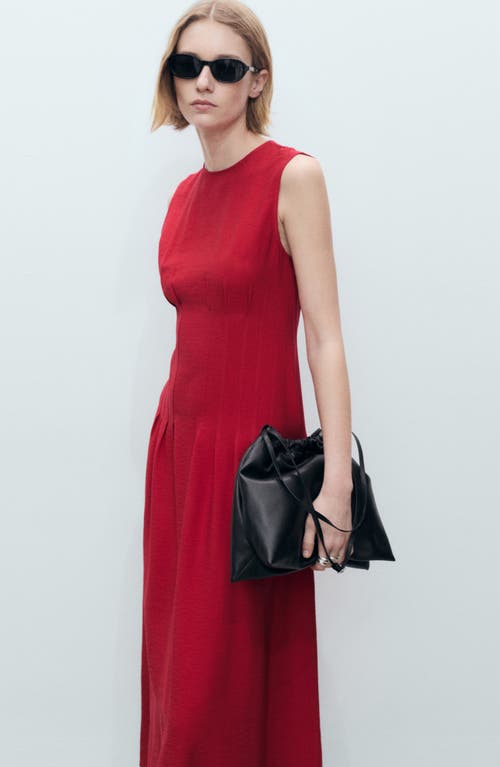Mango Pleated Fit & Flare Dress