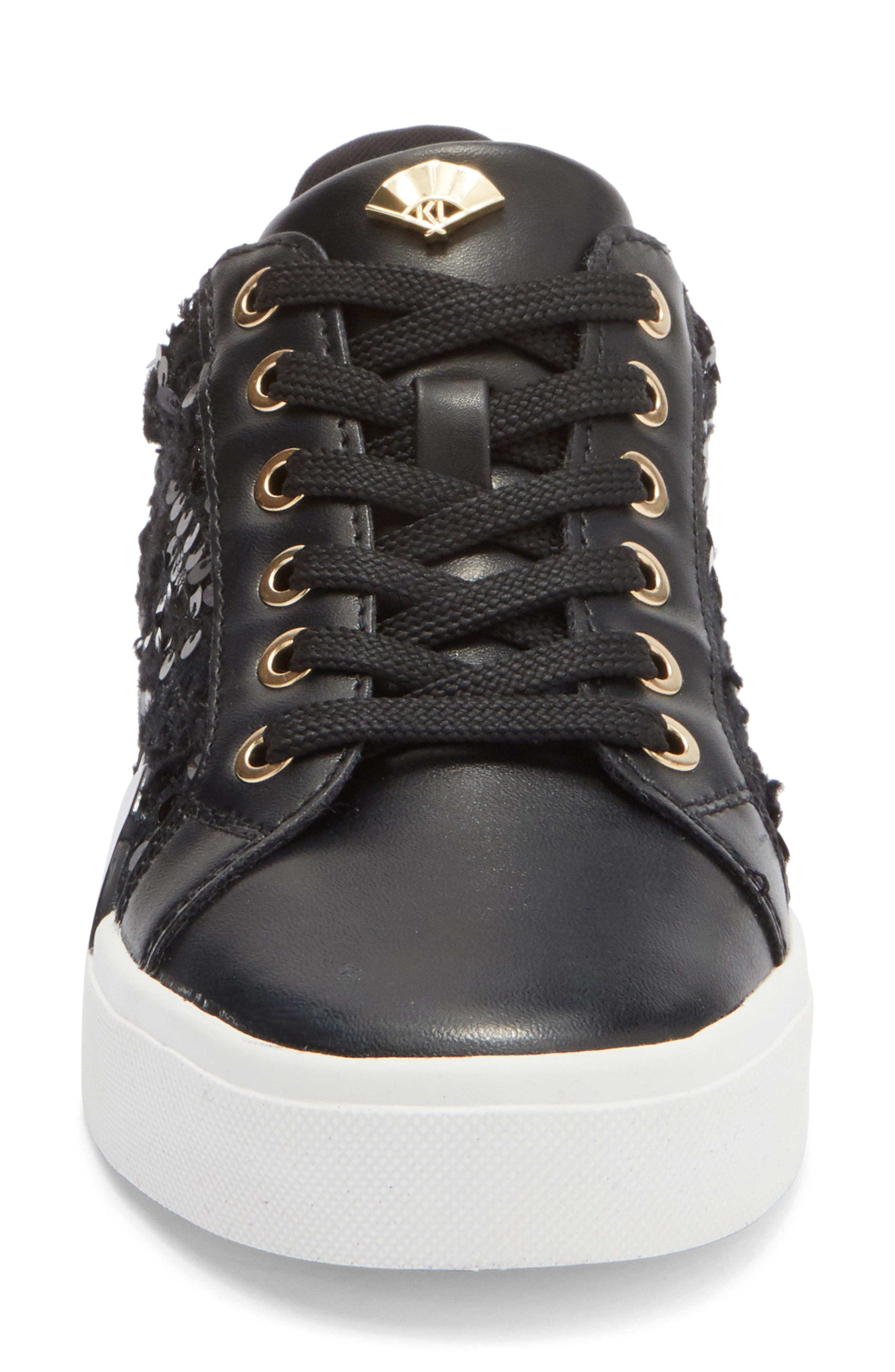 KARL LAGERFELD PARIS Marquise Low Top Sneaker, Alternate, color, Black