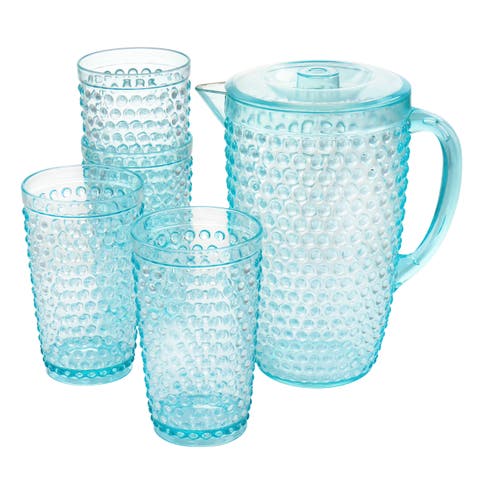 Malone 5 Piece Plastic Pitcher and Tumbler Set