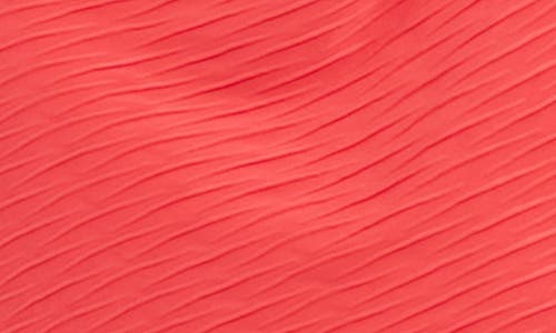 London Times Novelty Fab Mock Neck Midi Dress In Coral