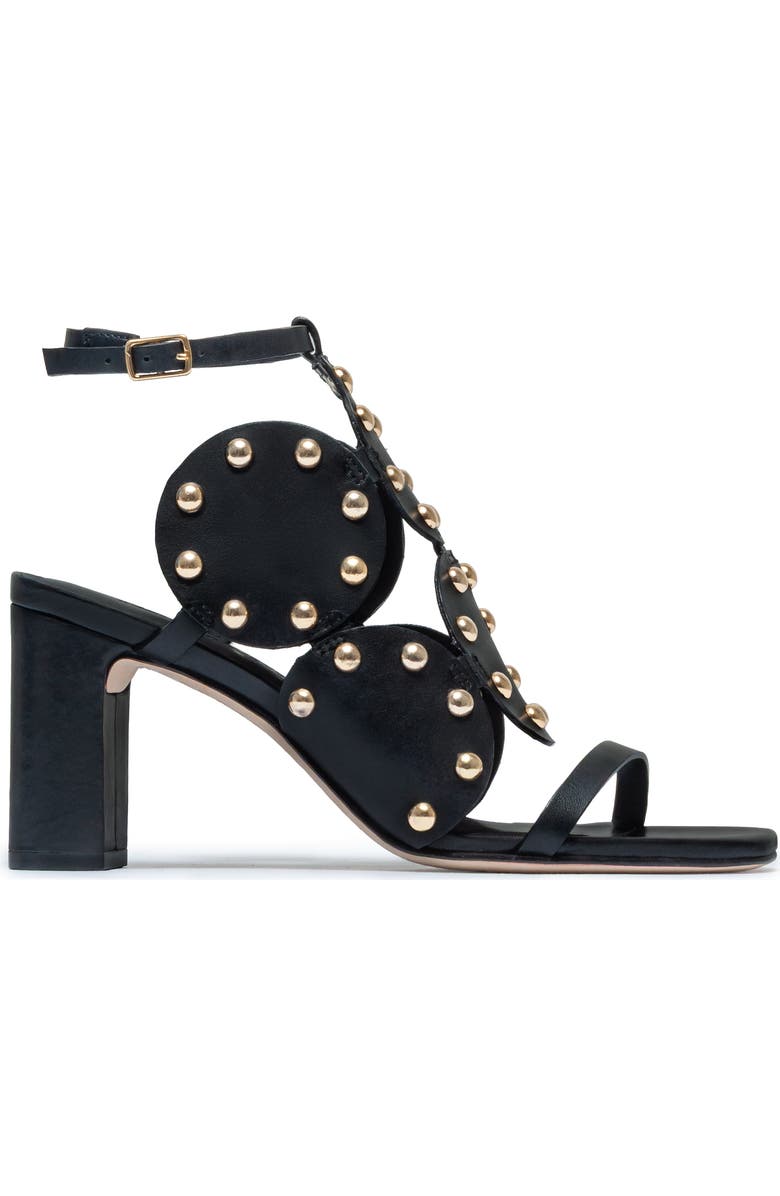 Bernardo 1946 Footwear New Moon 75 Studded Heeled Sandal, Main, color, Black