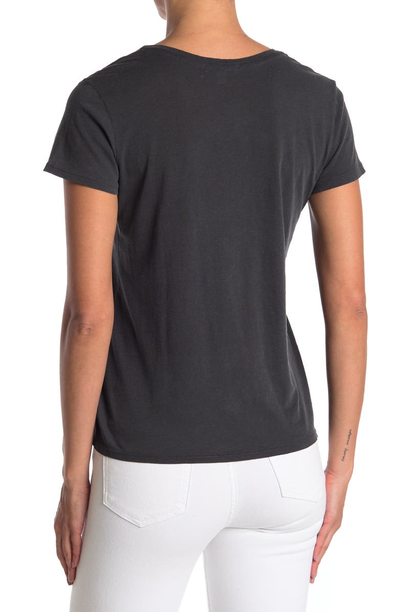James Perse Scoop Neck Cotton Tee, Alternate, color,
