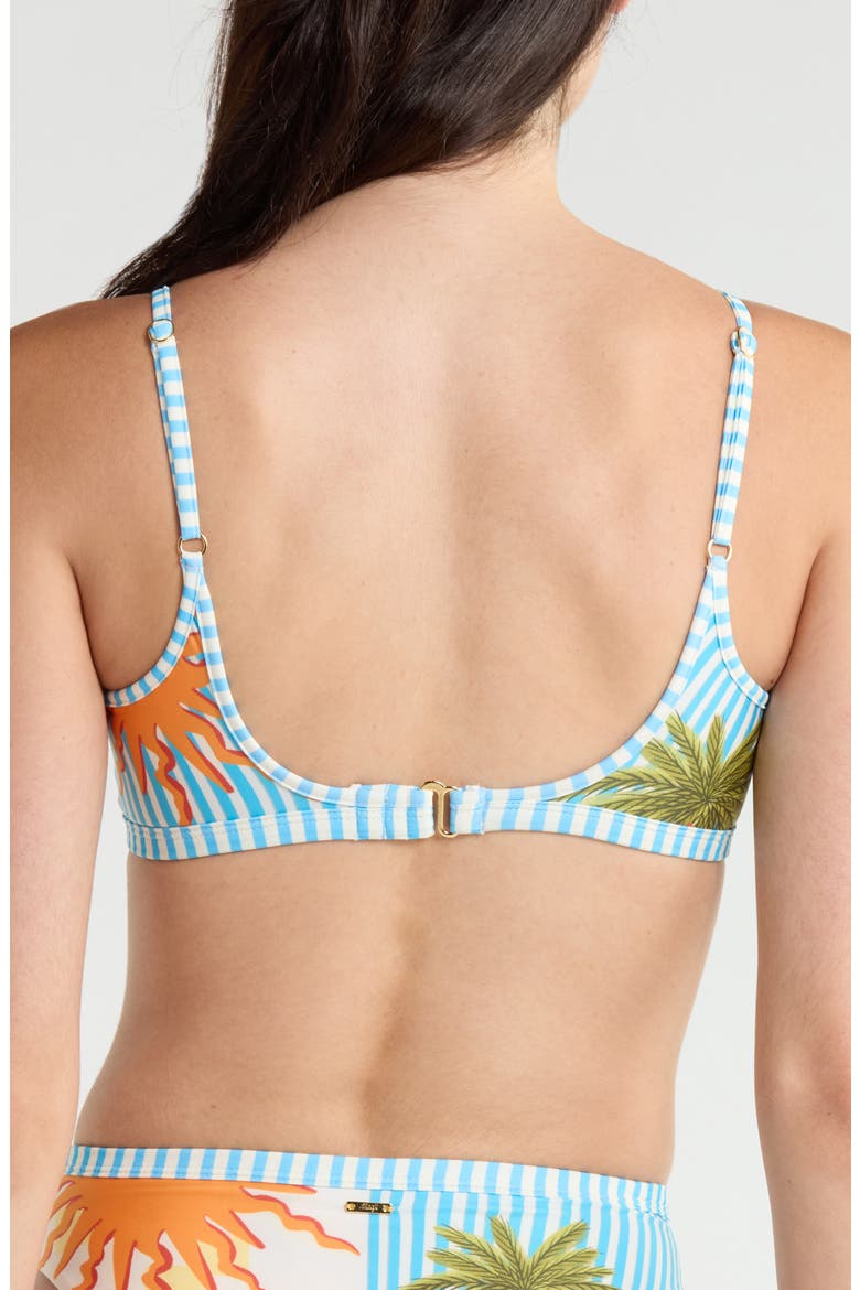 Beach Static Lane Bikini Top, Alternate, color, OPEN BLUE