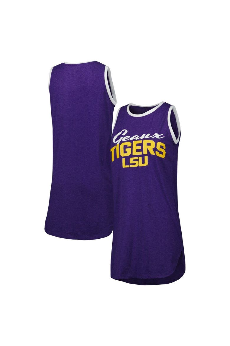Women's Concepts Sport Purple/White LSU Tigers Tank Nightshirt, Main, color, Purple