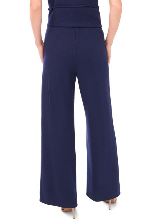 Vince Camuto Wide Leg Pull On Pants In Blue