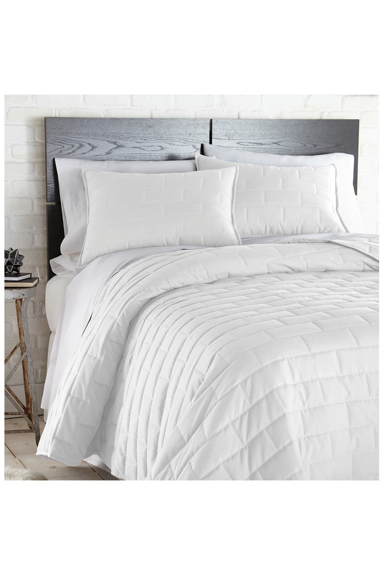Premium Collection Vilano Brickyard Quilt Set, Alternate, color, WHITE