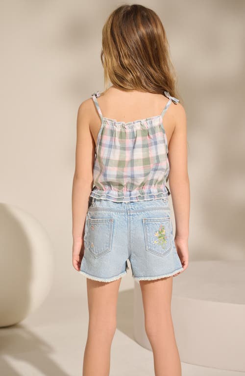 Next Kids' Print Tie Shoulder Cotton Top In Multi
