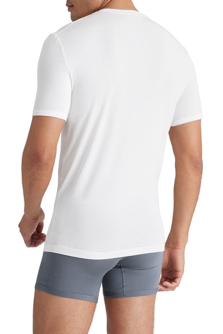 3-Pack Second Skin Stay Tucked Crewneck Undershirts, Alternate, color, WHITE, WHITE, BLACK