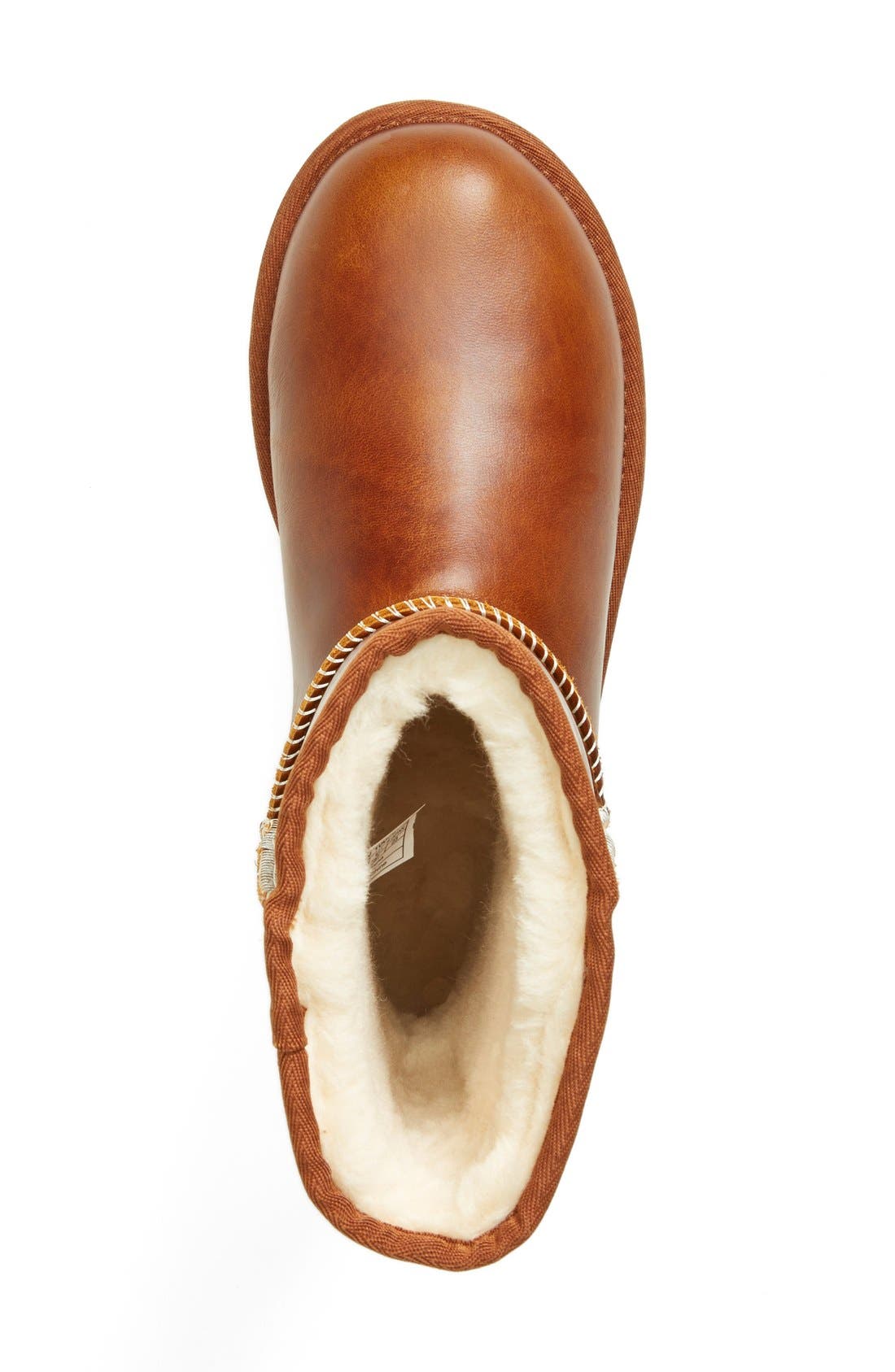 UGG<sup>®</sup> Australia 'Classic Short' Leather Water Resistant Boot, Alternate, color, 