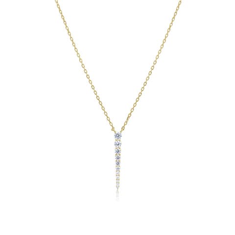 Graduating CZ Drop Necklace