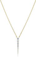 The Lovery Fine Jewelry Graduating CZ Drop Necklace