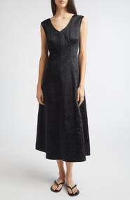 PARTOW Koda Crinkle Cotton Blend Midi Dress
