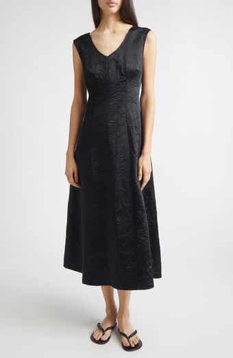 Koda Crinkle Cotton Blend Midi Dress