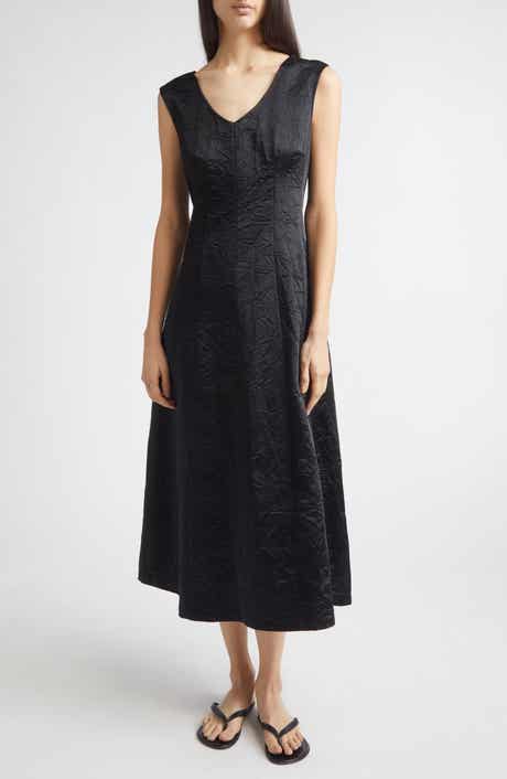 Koda Crinkle Cotton Blend Midi Dress