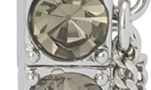 Allsaints Chain Crystal Hoop Earrings In Silver