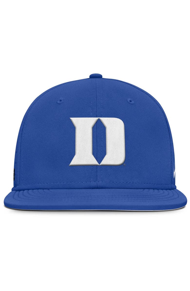 Nike Men's Nike Royal Duke Blue Devils On-Field Dugout True Performance Fitted Hat, Alternate, color,