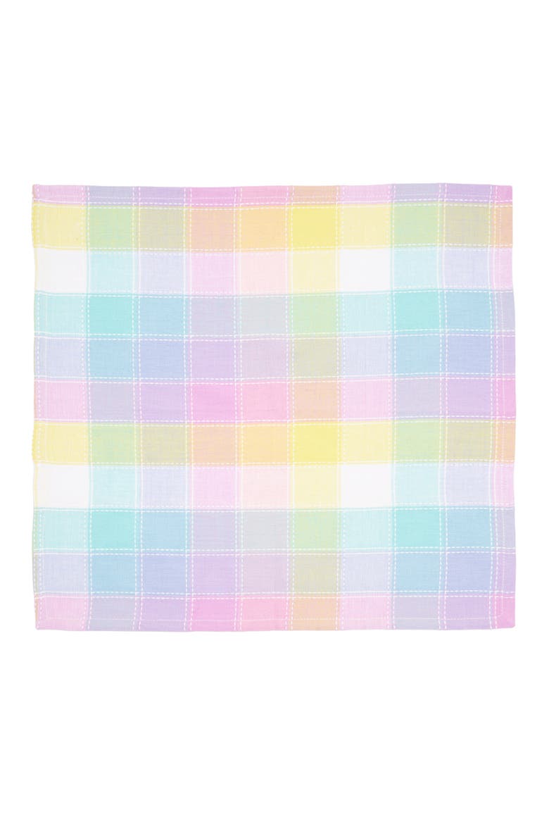 Hana Color Block Plaid Napkin Set of 6, Alternate, color, Pink
