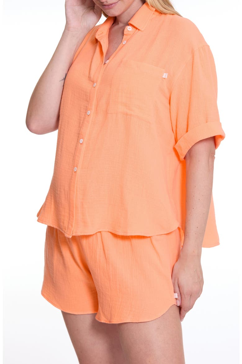 Maternity Pajama Set Ice Cream, Alternate, color, APRICOT