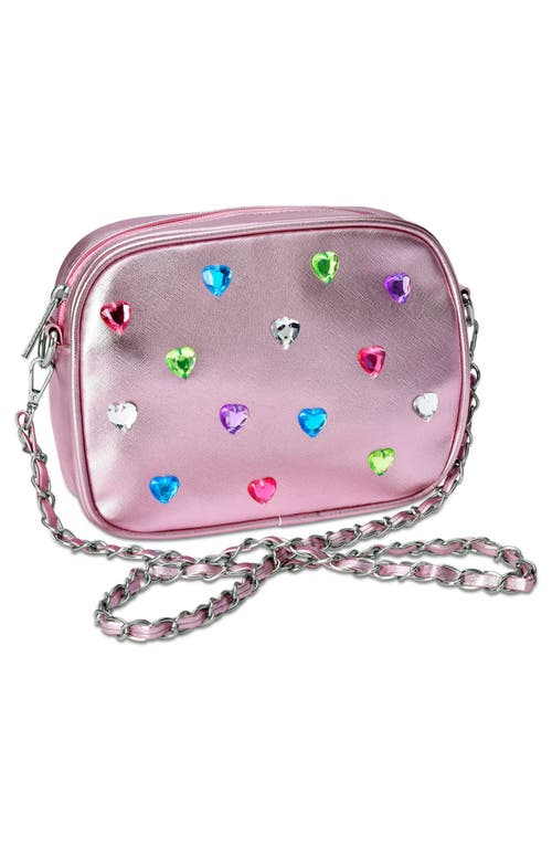 Iscream Heart Gem Crossbody Bag In Pink Multi