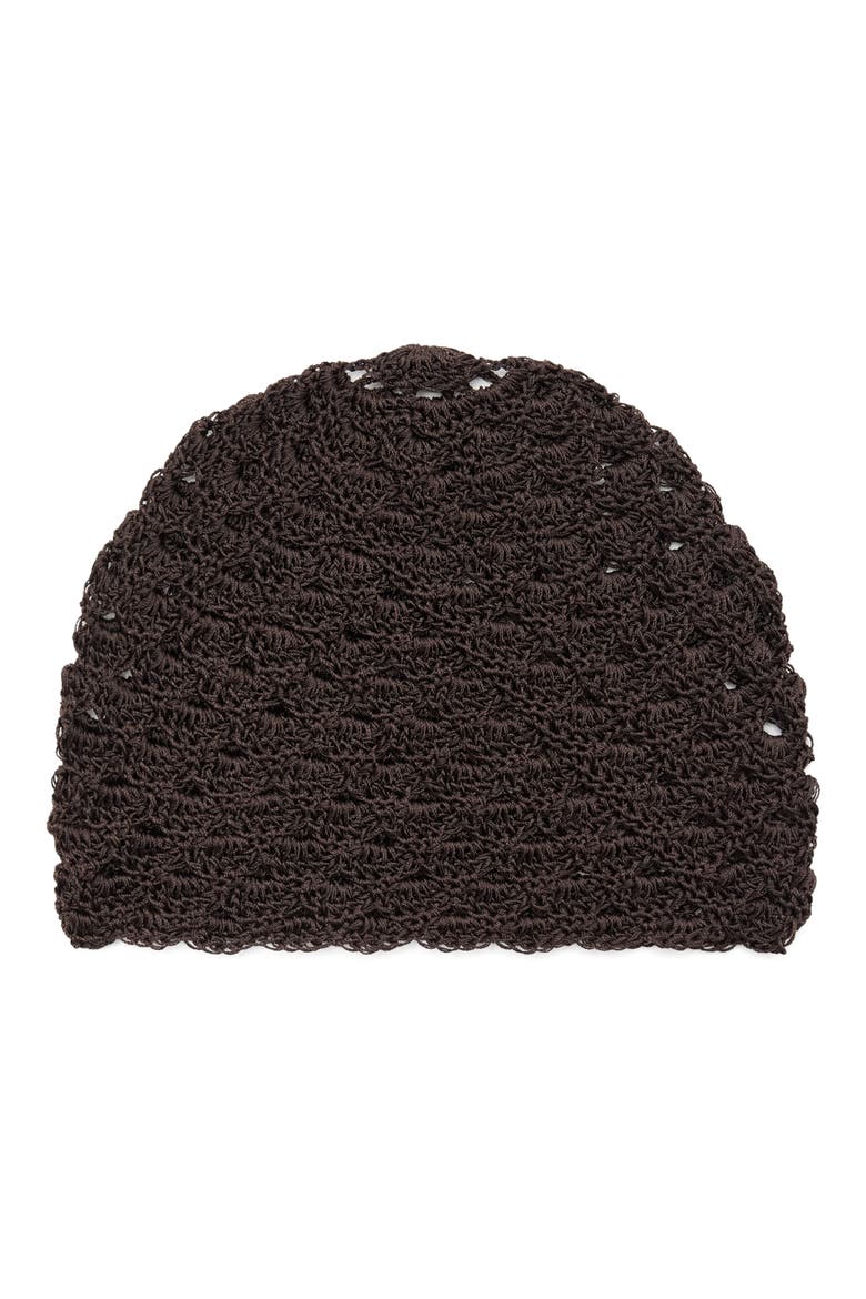 Crochet Hat, Main, color, CHOCOLATE
