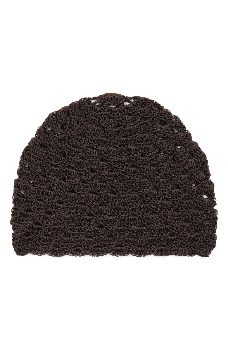 MANGO Crochet Hat, Main, color, Chocolate